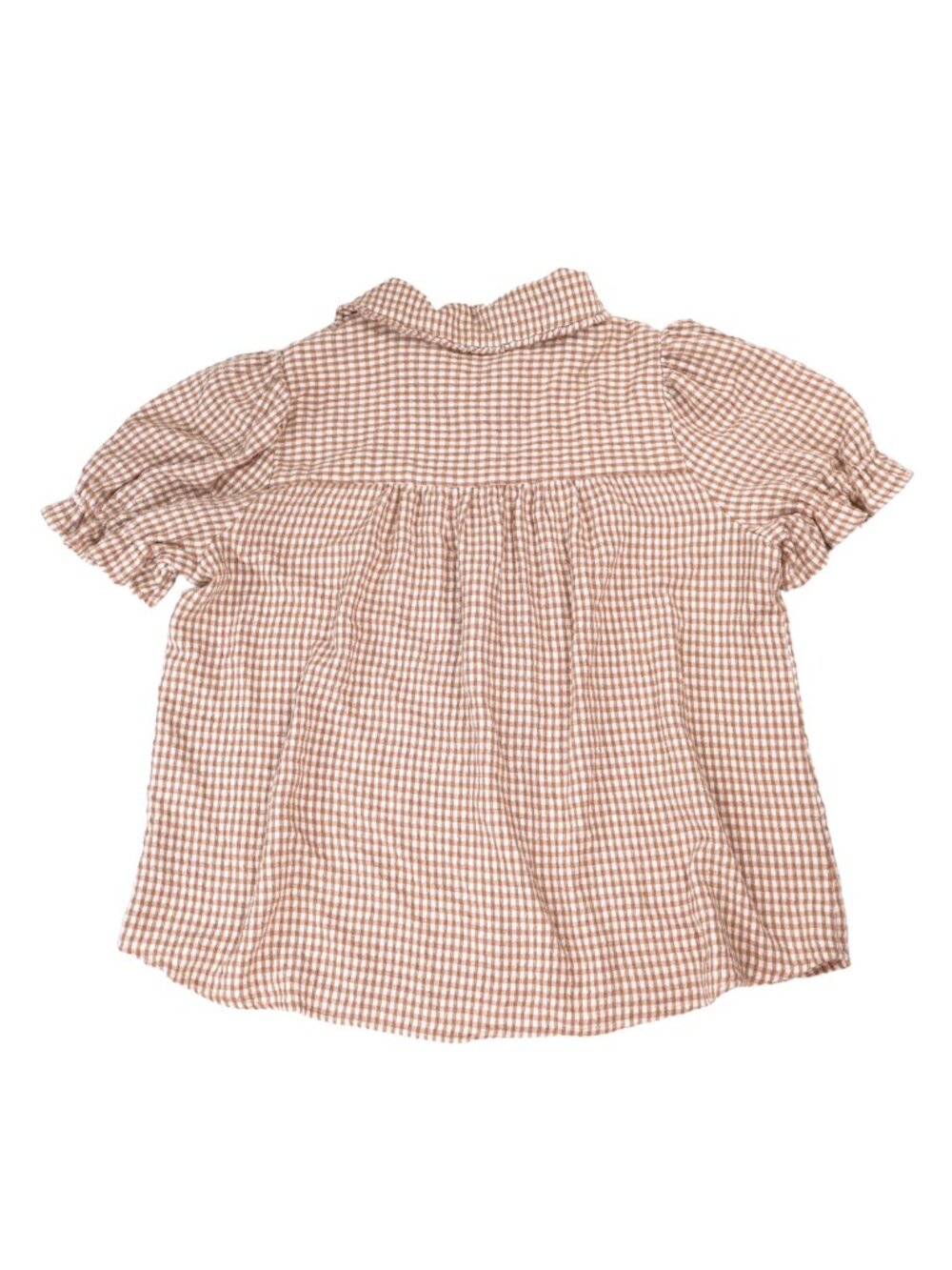 Jane + Delancey Gingham Peter Pan Collar Puff Sleeve Blouse Large - Picture 3 of 8